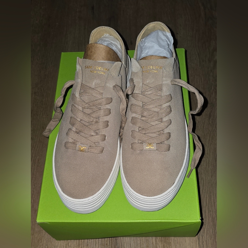 Sam Edelman Pippy Taupe Suede Platform Sneakers – 7.5M – NIB - Picture 12 of 13